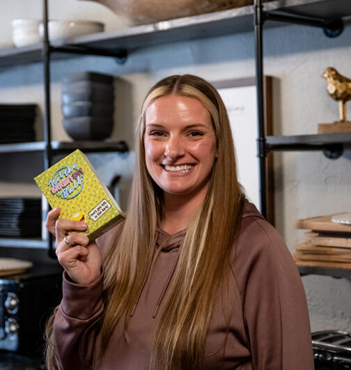 Logo for the party game “Not The Brightest Bulb” with the tagline: “Don’t get left in the dark!”